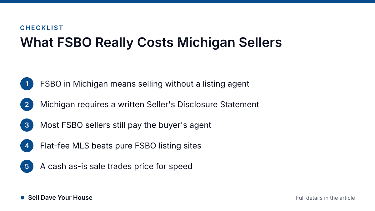 Checklist: What FSBO Really Costs Michigan Sellers