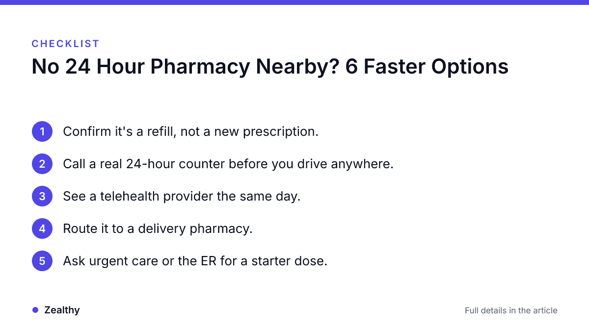 Checklist: No 24 Hour Pharmacy Nearby? 6 Faster Options