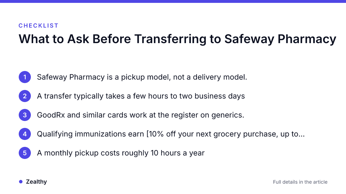 Checklist: What to Ask Before Transferring to Safeway Pharmacy