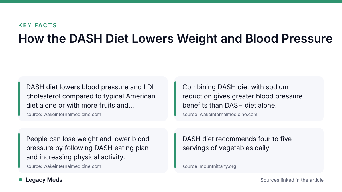 Key facts: How the DASH Diet Lowers Weight and Blood Pressure