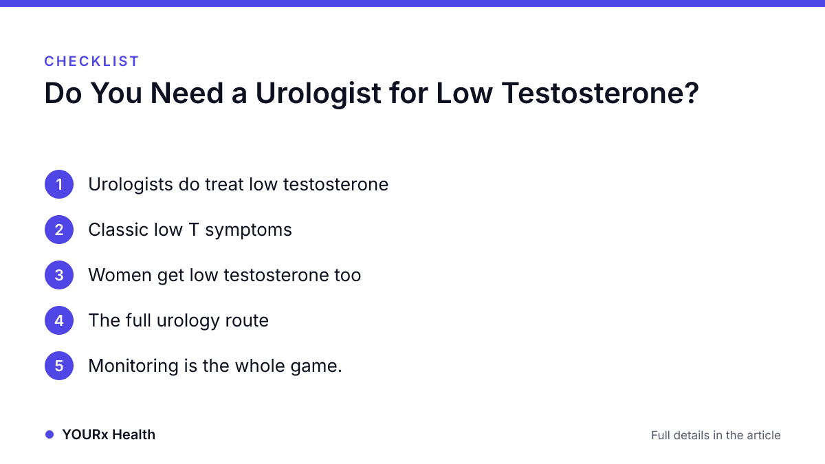 Checklist: Do You Need a Urologist for Low Testosterone?